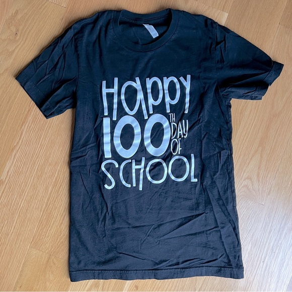 Happy 100th Day of School Teacher T-Shirt - Picture 1 of 3